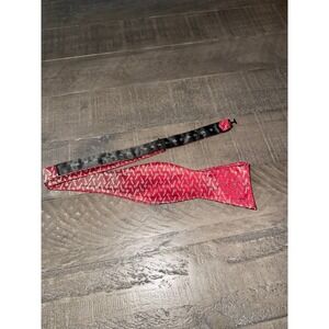 Bright Red With White Green Candy-cane's Adjustable Bowtie